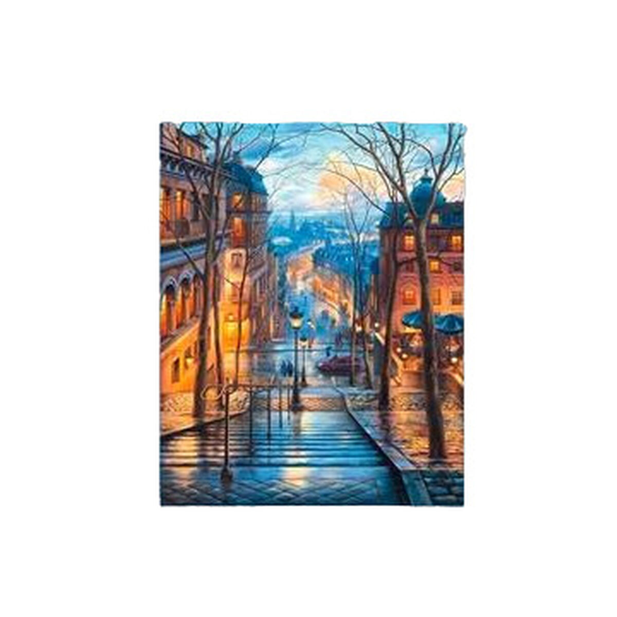 Målning med siffror Alex Bog Stairs Down of Montmatre Paris 40 x 50 cm