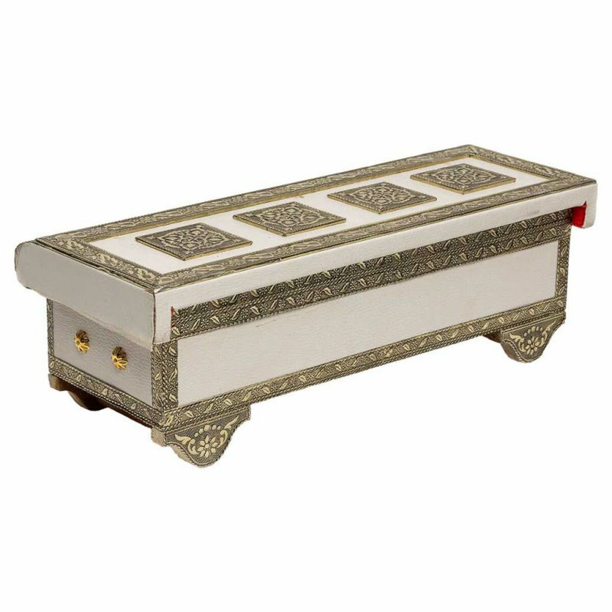 Smyckeskrin Alexandra House Living Vit Aluminium Trä MDF 13 x 12 x 38 cm - 6