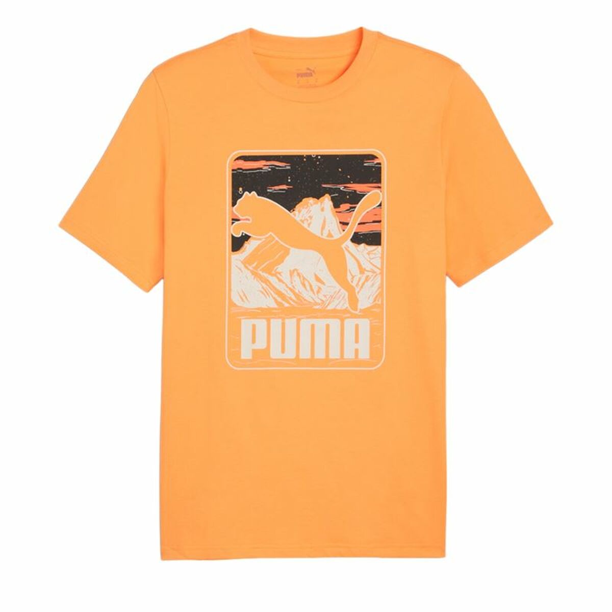 T-shirt med kortärm Herr Puma Graphics Mountain e Clementine  Orange