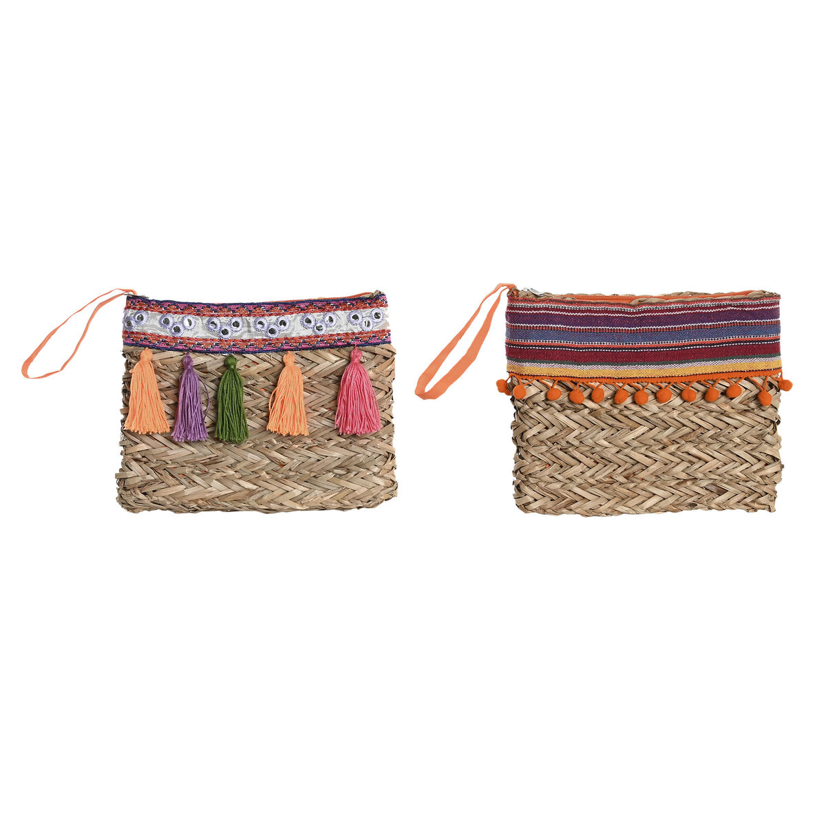 Väska Hippie DKD Home Decor Multicolour vide (26 x 4 x 20 cm) (2 antal)