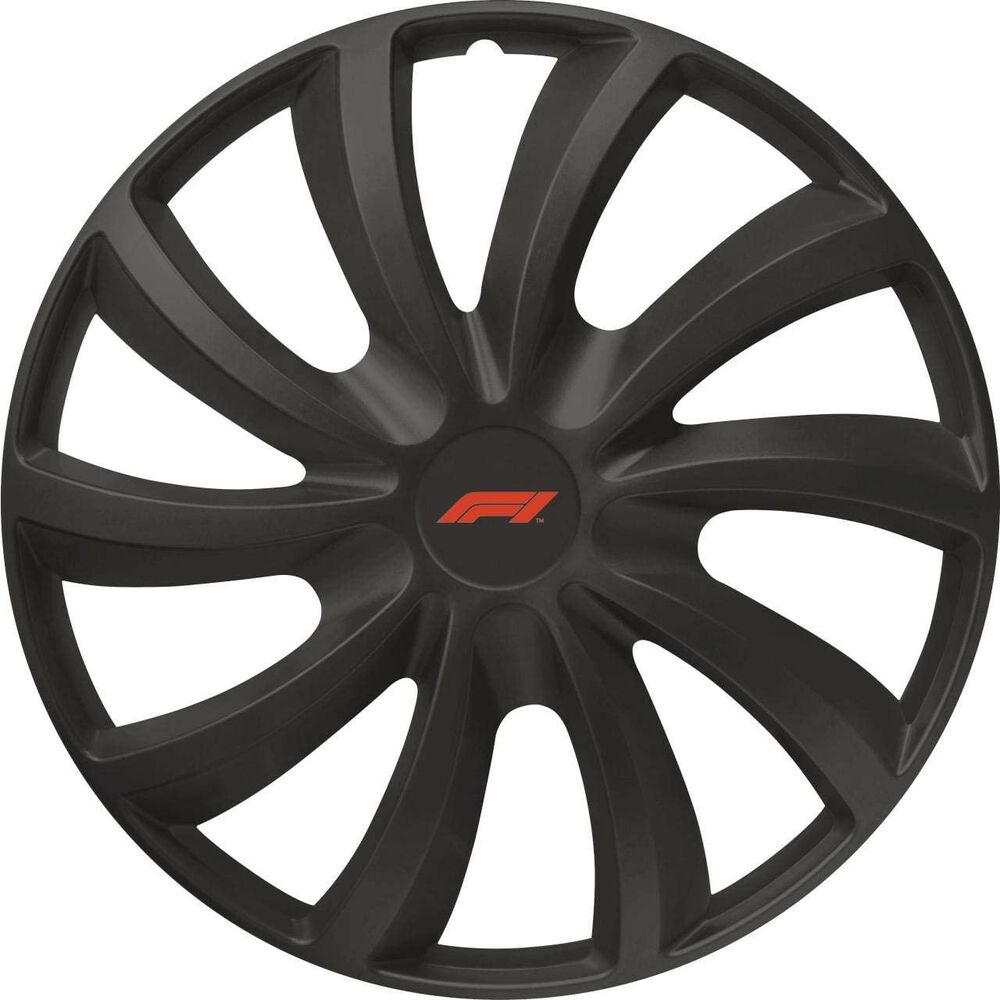 Navkapsel FORMULA 1 10852 Svart 16" 4 uds