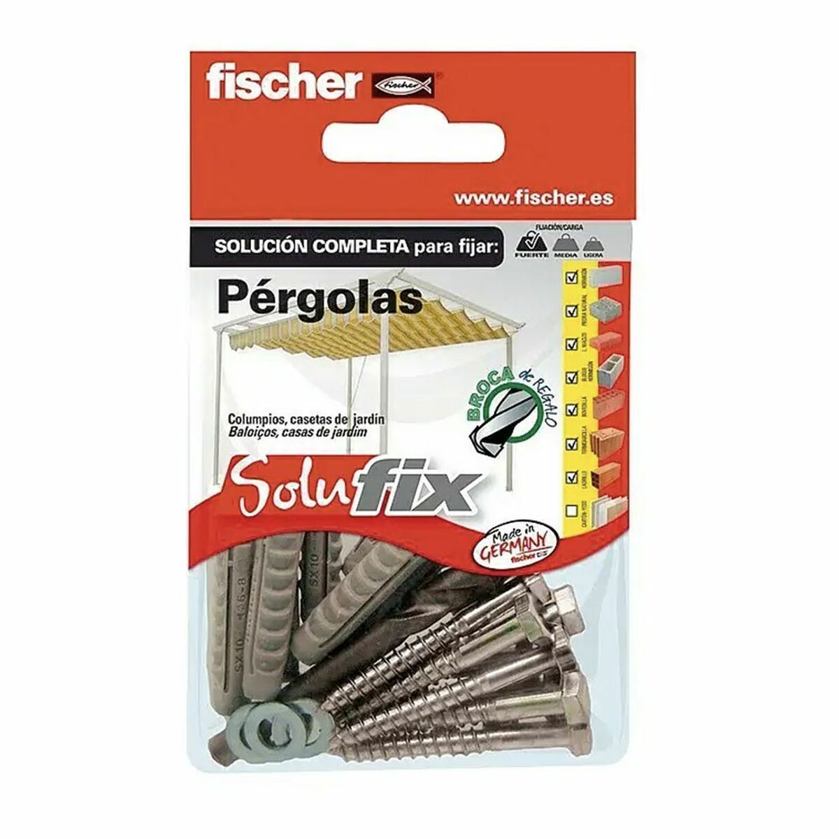 Fästsats Fischer Solufix 502679 Pergola