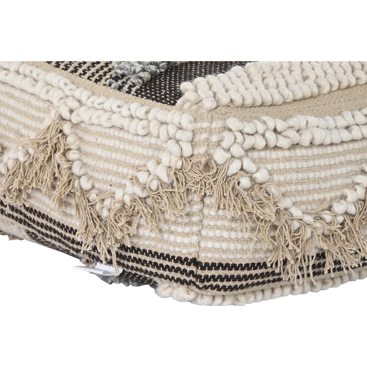 Kudde DKD Home Decor Golv Ränder Brun Polyester Bomull (60 x 60 x 25 cm) - 2