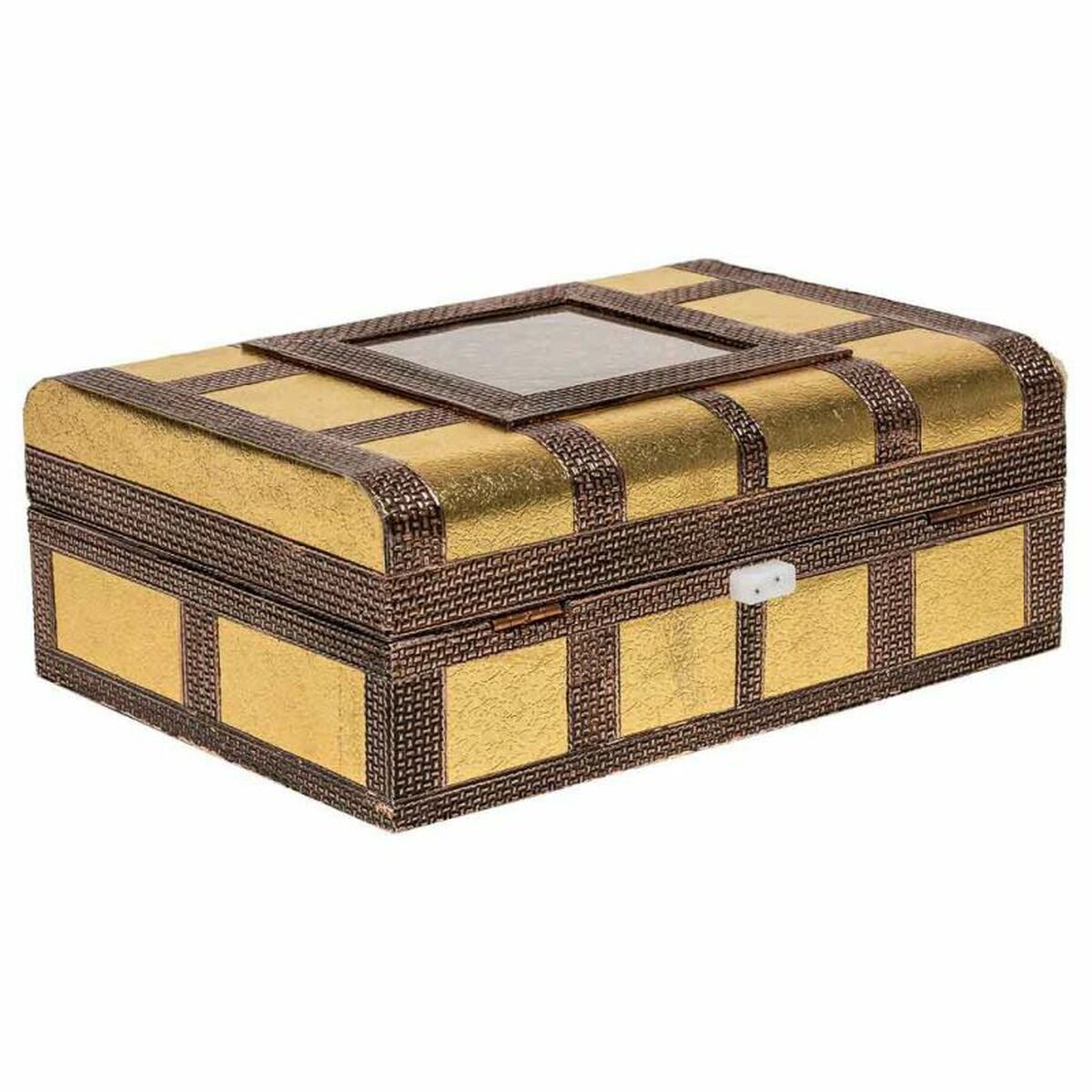 Smyckeskrin Alexandra House Living Gyllene Aluminium Trä MDF 20 x 7 x 27 cm - 6