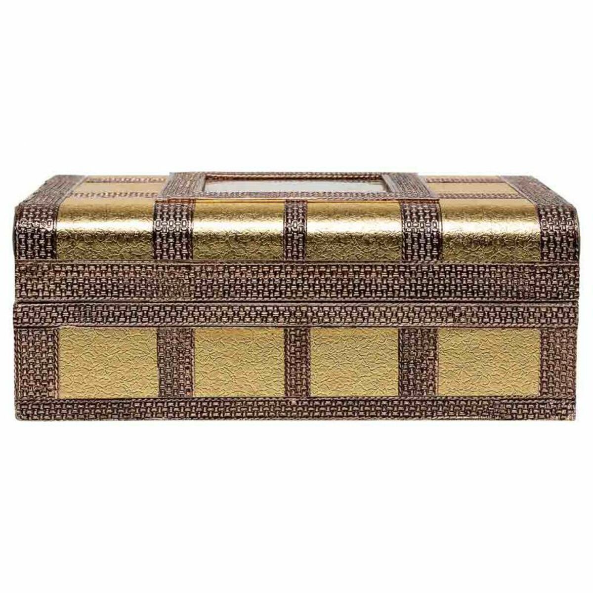 Smyckeskrin Alexandra House Living Gyllene Aluminium Trä MDF 20 x 7 x 27 cm - 4