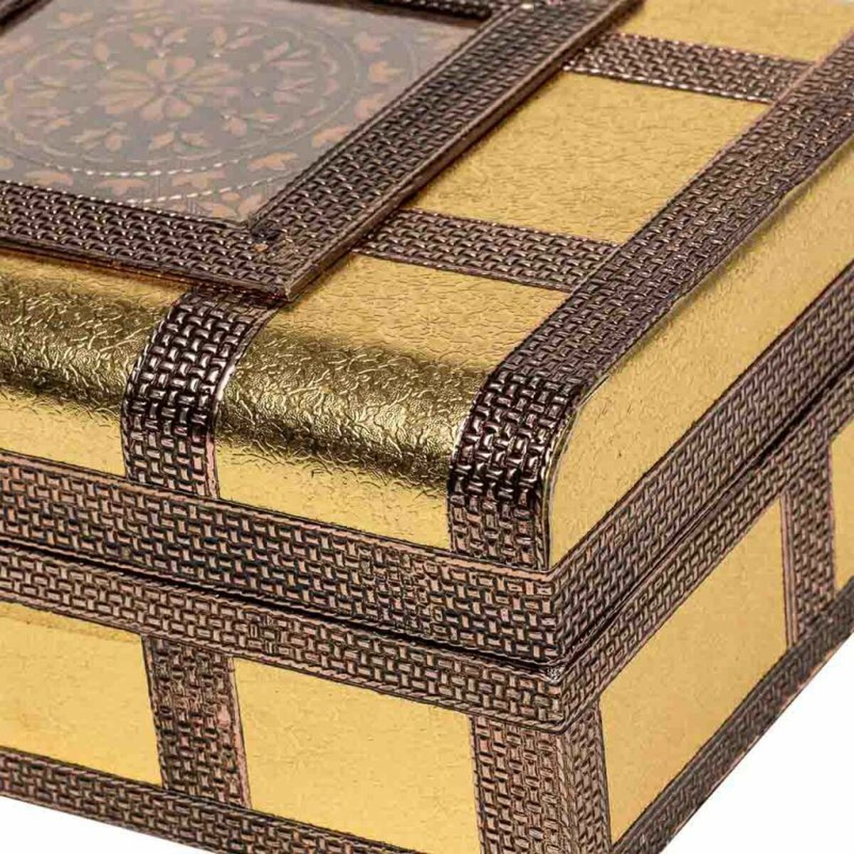 Smyckeskrin Alexandra House Living Gyllene Aluminium Trä MDF 20 x 7 x 27 cm - 7