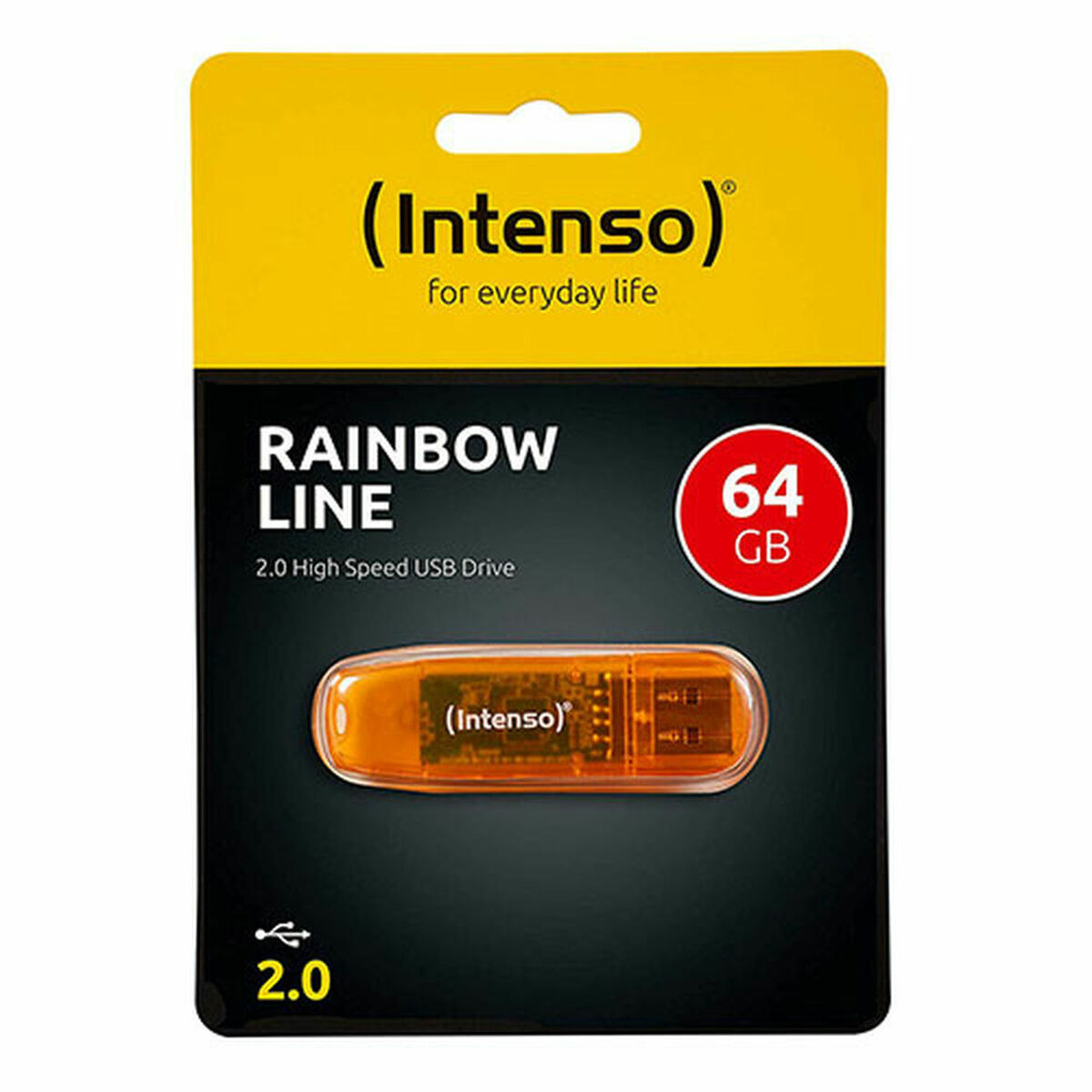 USB-minne INTENSO Rainbow Line 64 GB Orange