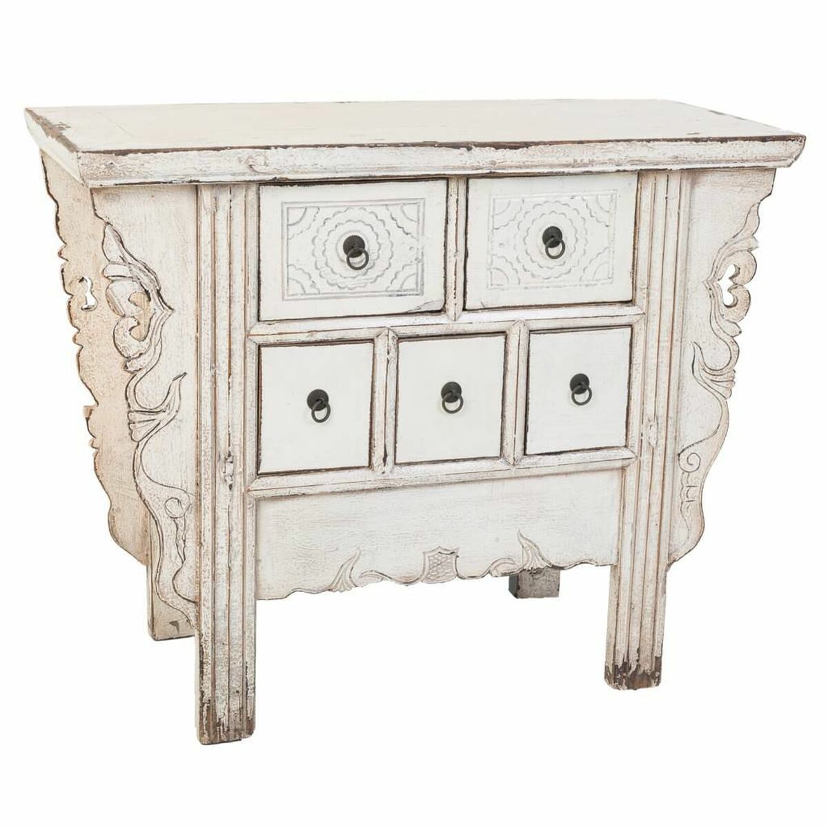 Mottagare Alexandra House Living Vit 45 x 80 x 101 cm