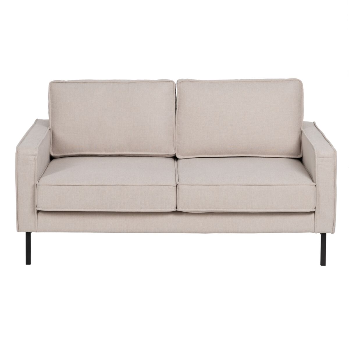 Soffa 163 x 87 x 90 cm Syntetmaterial Beige Metall