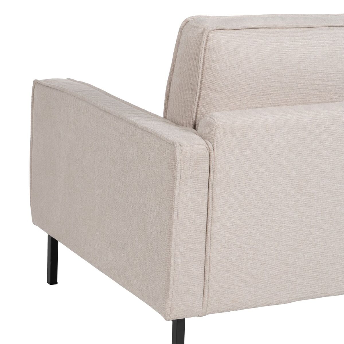Soffa 163 x 87 x 90 cm Syntetmaterial Beige Metall - 8