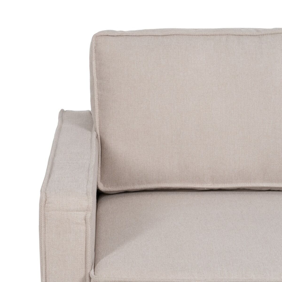 Soffa 163 x 87 x 90 cm Syntetmaterial Beige Metall - 6