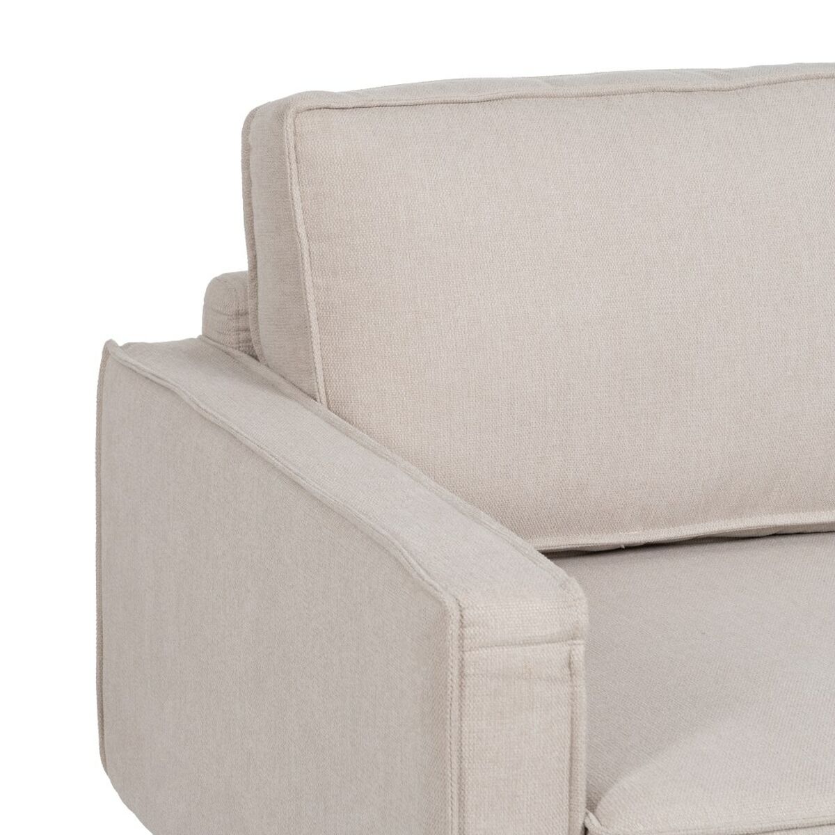 Soffa 163 x 87 x 90 cm Syntetmaterial Beige Metall - 5