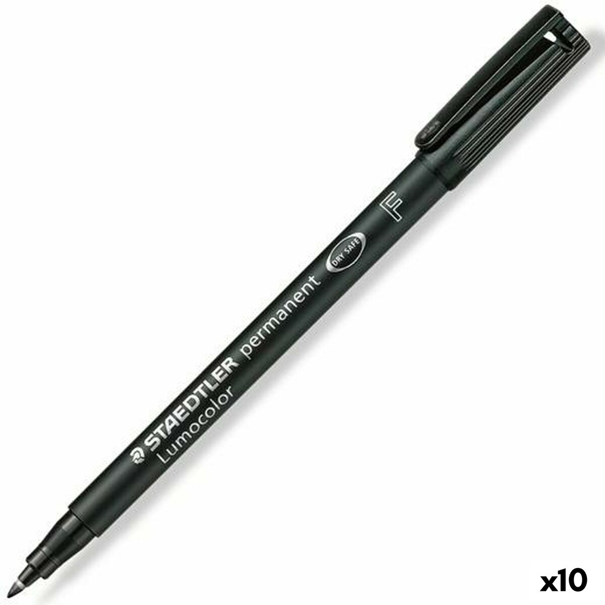 Permanent markörpenna Staedtler 318-9 Svart (10 antal) - 2
