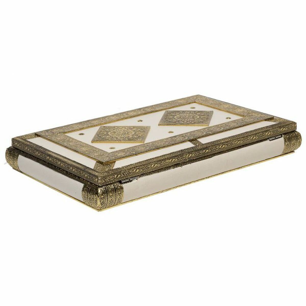 Smyckeskrin Alexandra House Living Vit Aluminium Trä MDF 25 x 6 x 38 cm - 6
