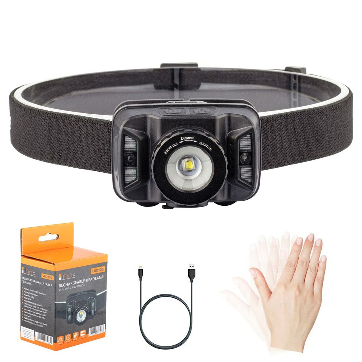 LED-lampa för huvudet Libox LB0106 Vit Svart 250 Lm - 5
