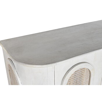 Skänk DKD Home Decor Vit Metall Järn Mangoträ 92 x 40 x 113 cm