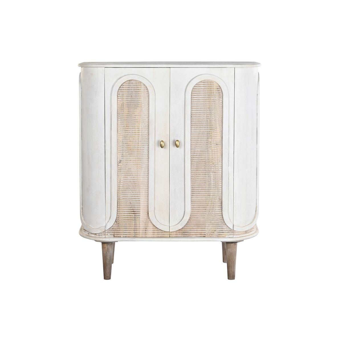 Skänk DKD Home Decor Vit Metall Järn Mangoträ 92 x 40 x 113 cm