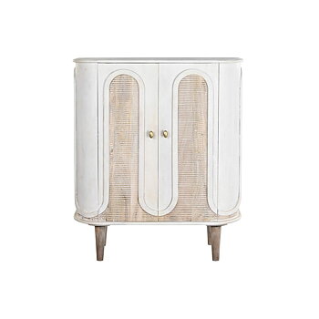 Skänk DKD Home Decor Vit Metall Järn Mangoträ 92 x 40 x 113 cm