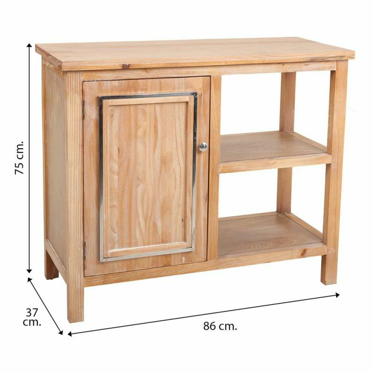 Mottagare Alexandra House Living Silvrig Naturell 37 x 74 x 76 cm - 7