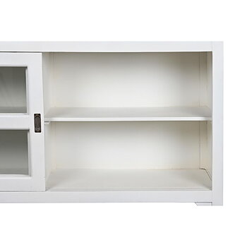 Skänk DKD Home Decor Vit Grå Mörkbrun Glas Mangoträ 165 x 45,7 x 105,4 cm