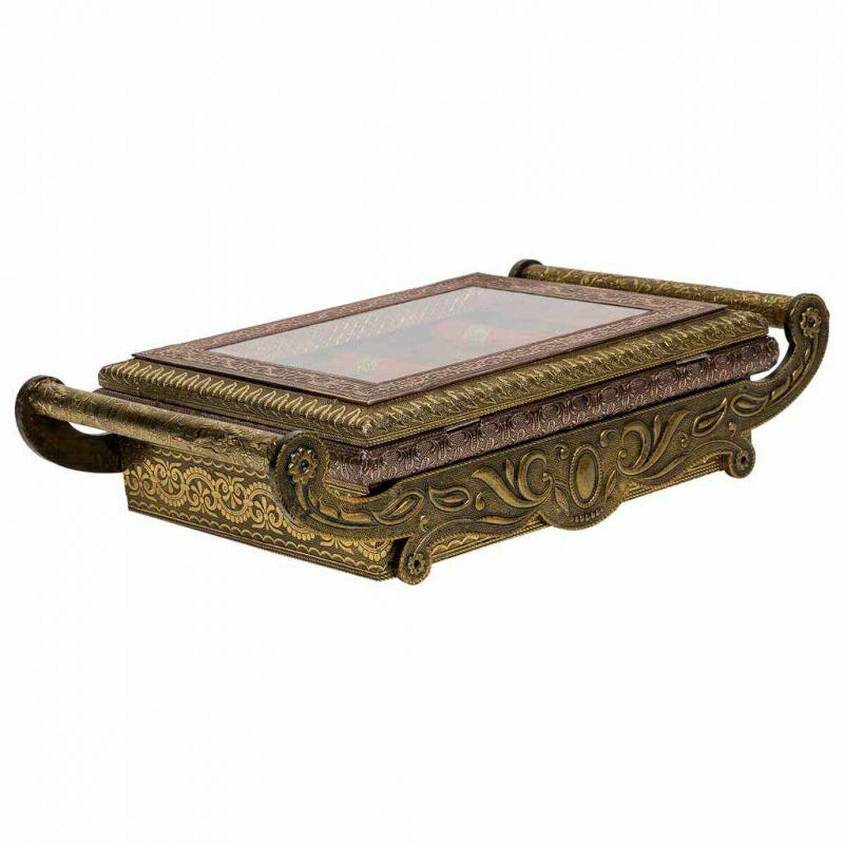 Smyckeskrin Alexandra House Living Koppar Glas Aluminium Trä MDF 25 x 12 x 43 cm - 7