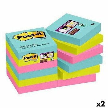 Post-it-set Post-it Super Sticky Multicolour 12 Delar 47,6 x 47,6 mm (2 antal)