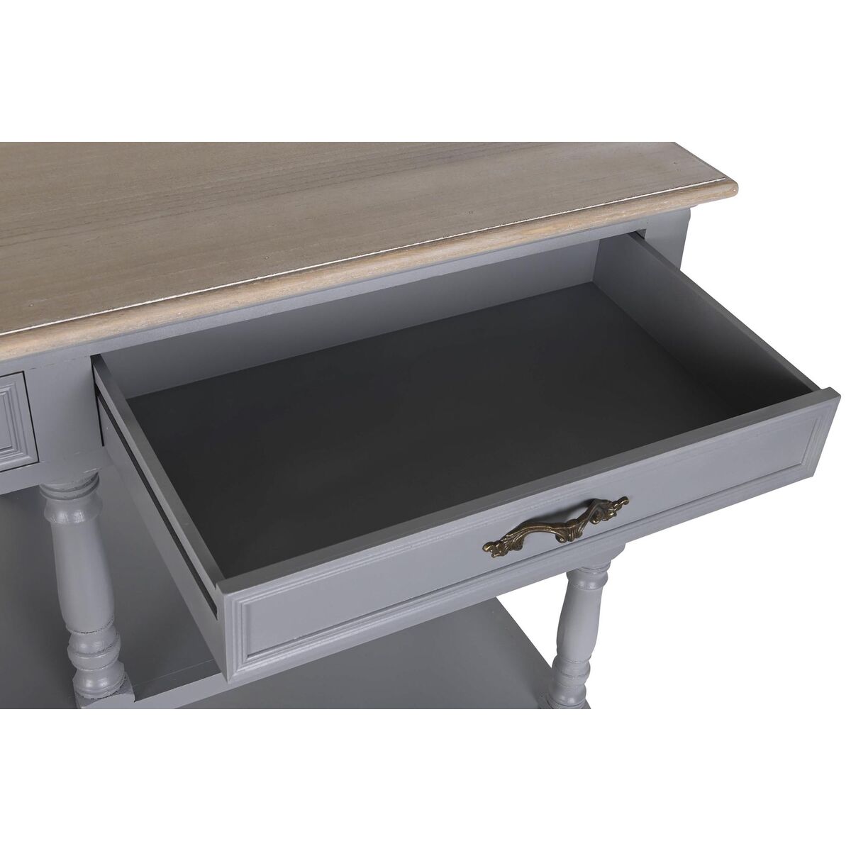Skänk DKD Home Decor Grå Naturell Paulowniaträ Trä MDF 117 x 39 x 89 cm - 5