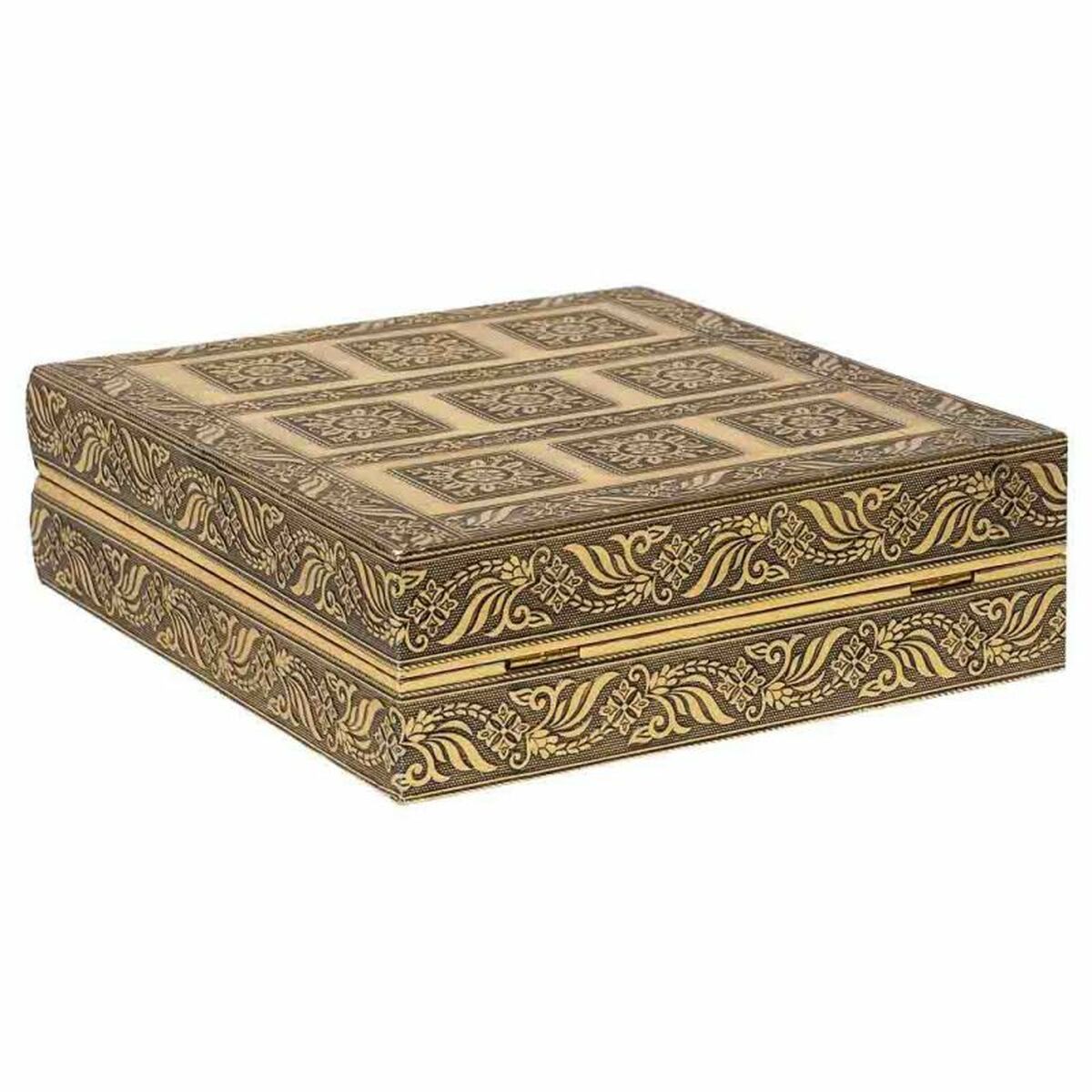 Smyckeskrin Alexandra House Living Gyllene Aluminium Trä MDF 15 x 7 x 30 cm - 6