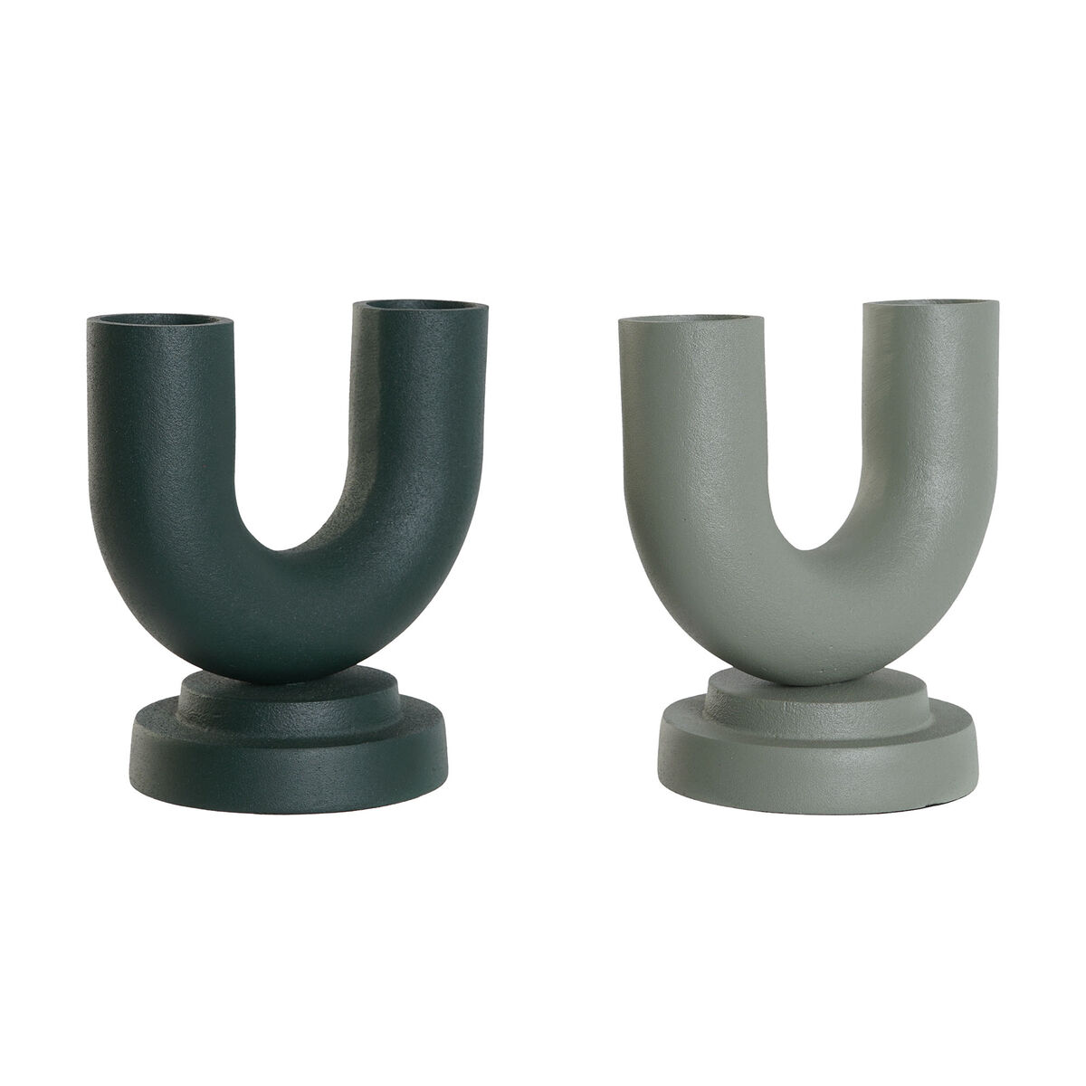 Vas Home ESPRIT Grön Aluminium 18 x 13 x 19 cm (2 antal) - 5