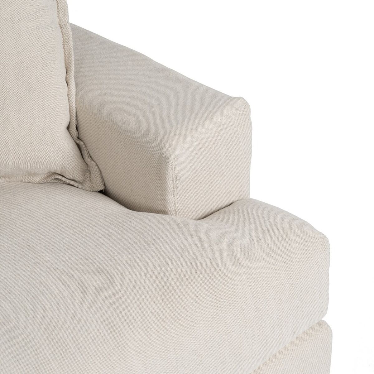 Soffa Svart Kräm 215 x 94 x 94 cm - 8
