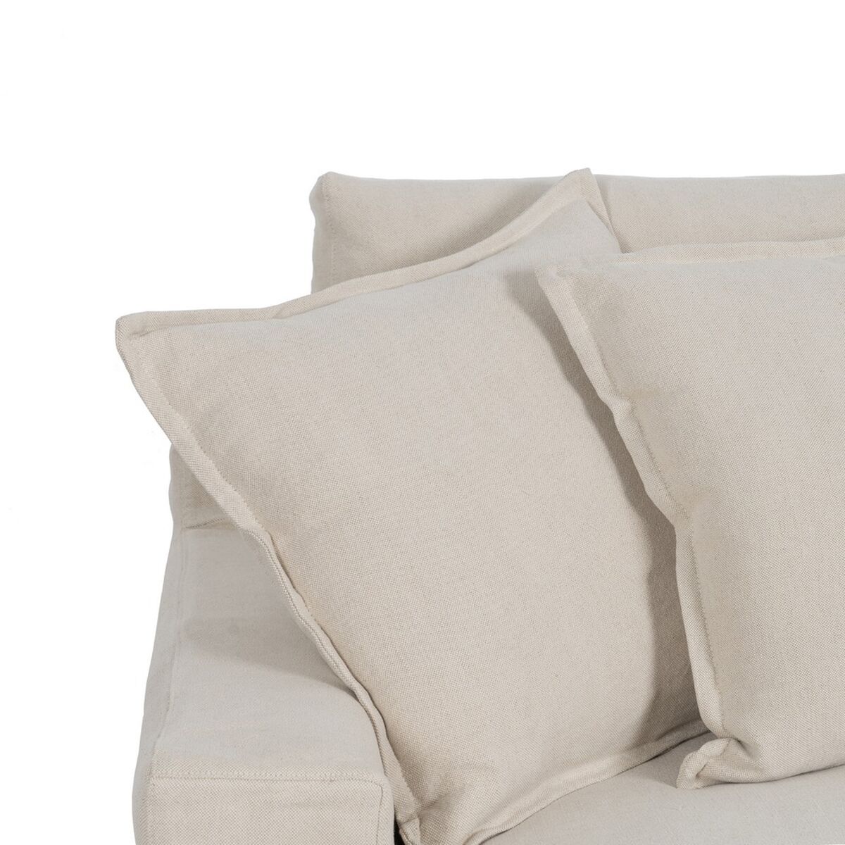 Soffa Svart Kräm 215 x 94 x 94 cm - 5