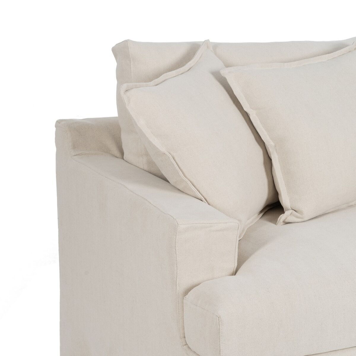 Soffa Svart Kräm 215 x 94 x 94 cm - 6