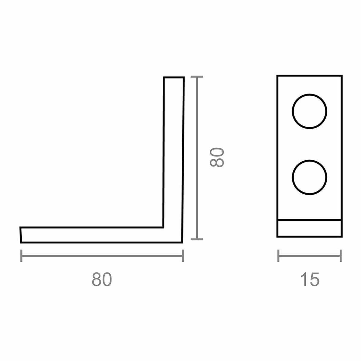 Ställ fyrkantigt EDM 86086 an02 Stål 8 x 8 x 1,5 cm 4 antal - 4