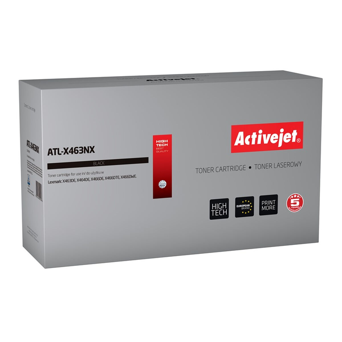 Toner Activejet ATL-X463NX Svart - 3