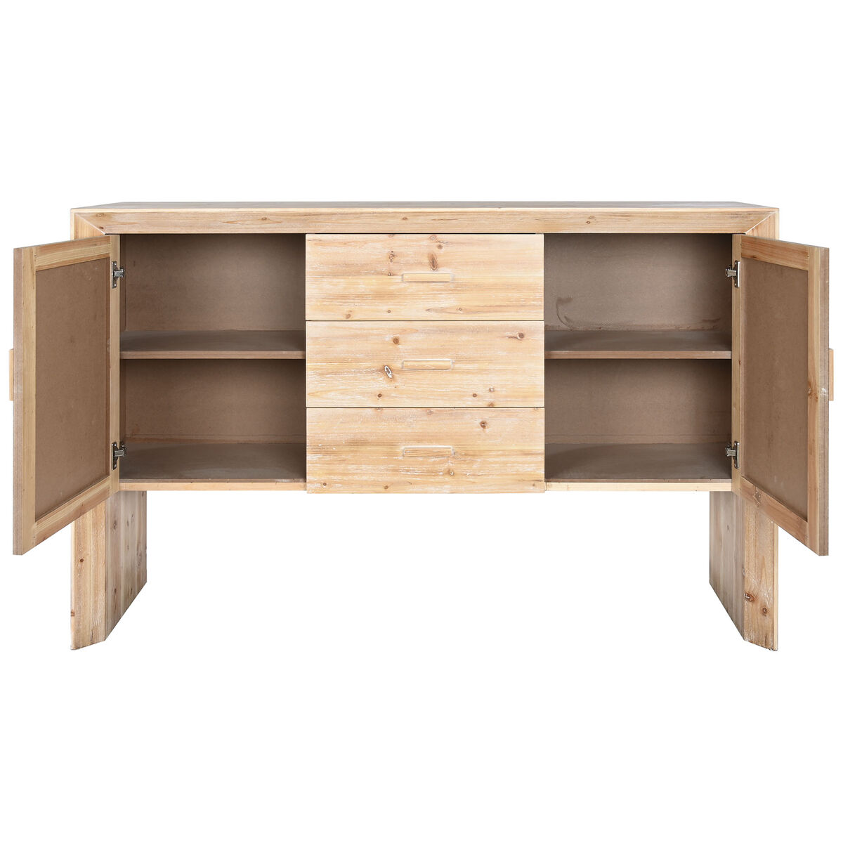 Skänk Home ESPRIT Naturell Gran Trä MDF 150 x 40 x 100 cm - 3