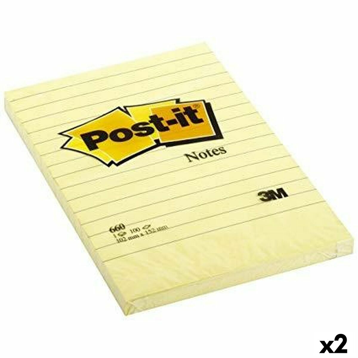 Klisterlappar Post-it XL 15,2 x 10,2 cm Gul (2 antal) - 3