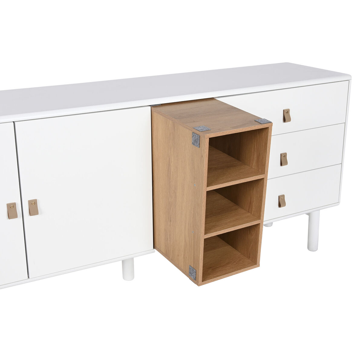 Skänk Home ESPRIT Vit Naturell 180 x 40 x 75 cm - 4