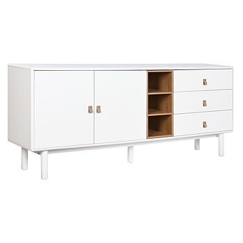 Skänk Home ESPRIT Vit Naturell 180 x 40 x 75 cm