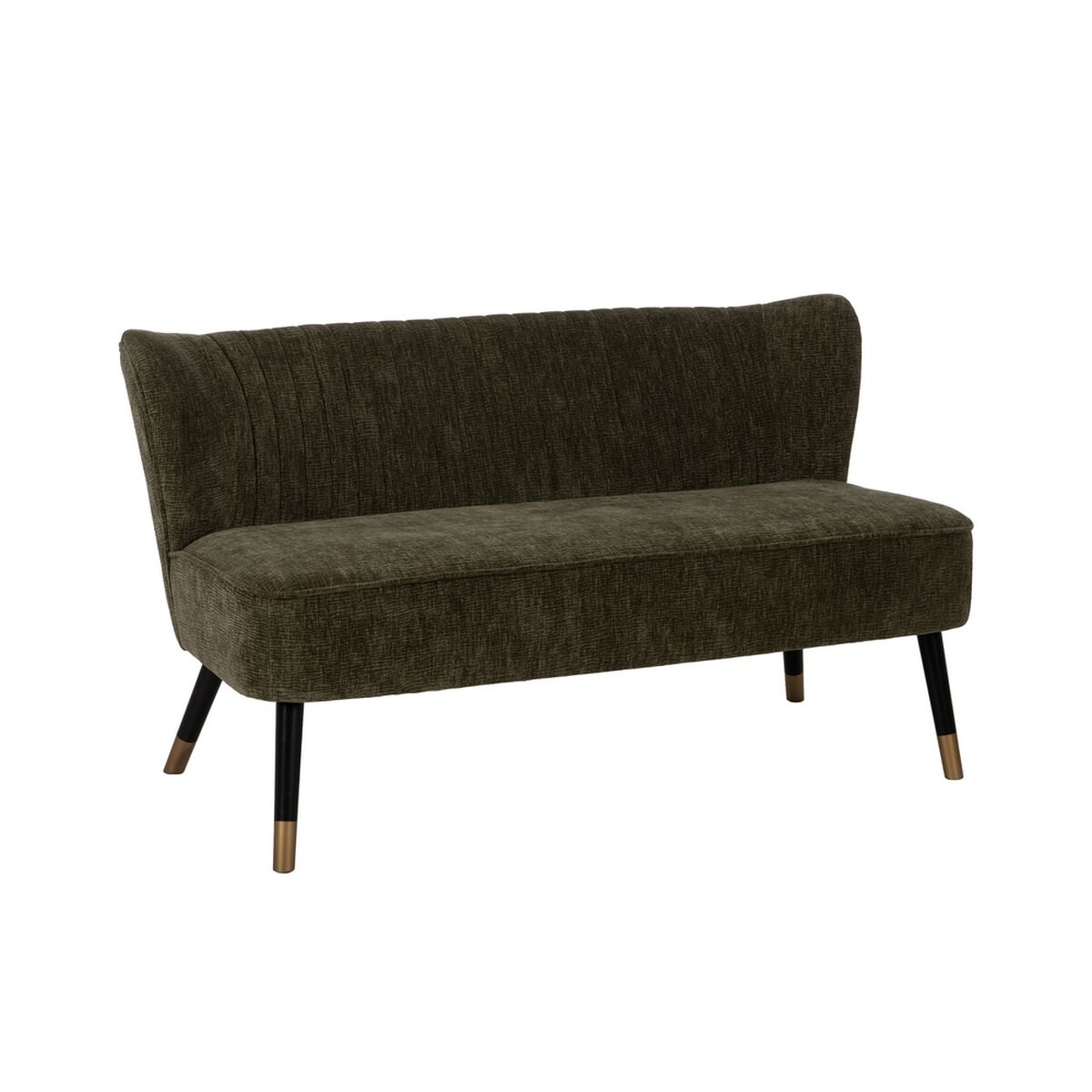 Soffa Svart Grön Gyllene 134 x 74 x 70 cm
