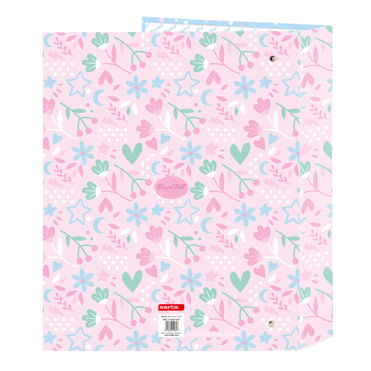 Ringpärm BlackFit8 Smile Blå Rosa A4 27 x 33 x 6 cm - 2