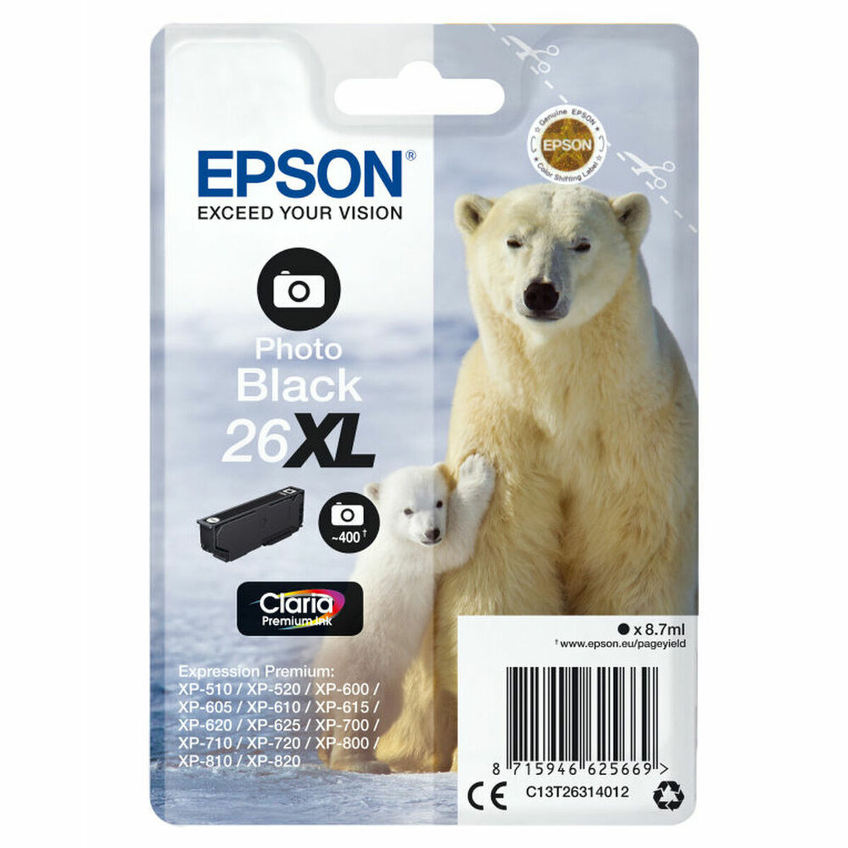 Original Bläckpatron Epson 26XL Svart Magenta - 2