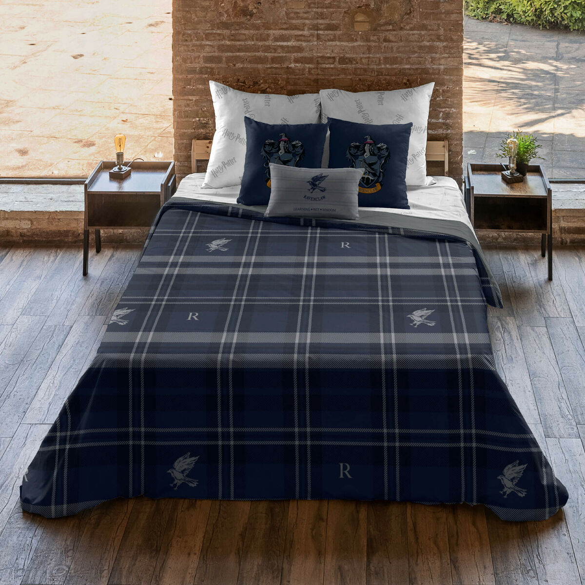 Påslakan Harry Potter Ravenclaw Multicolour Marinblå Säng 150/160 240 x 220 cm - 5