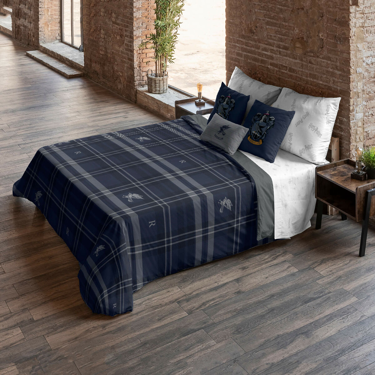 Påslakan Harry Potter Ravenclaw Multicolour Marinblå Säng 150/160 240 x 220 cm - 3