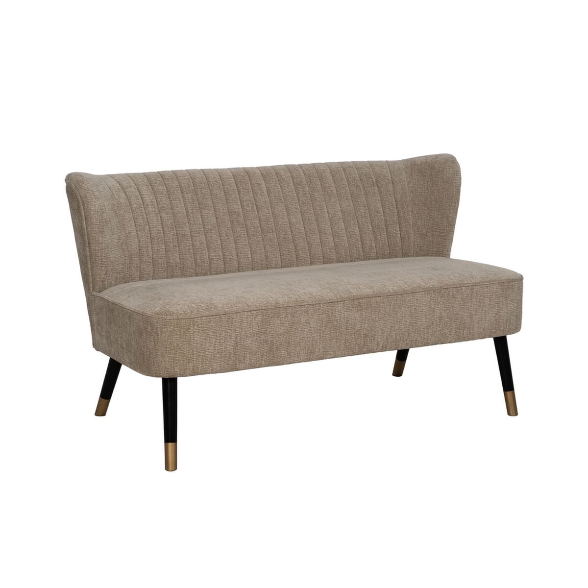 Soffa Svart Beige Gyllene 134 x 74 x 70 cm
