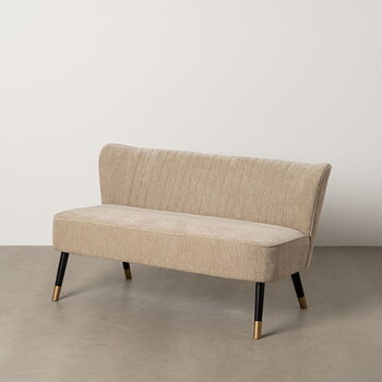 Soffa Svart Beige Gyllene 134 x 74 x 70 cm