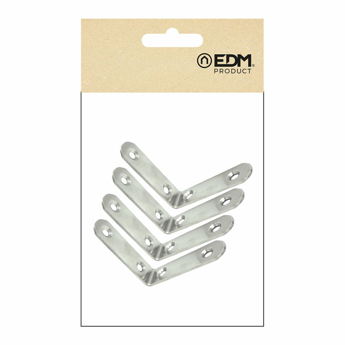 Ställ fyrkantigt EDM 86092 an24 Rostfritt stål 6 x 6 x 1,9 cm 4 antal - 4