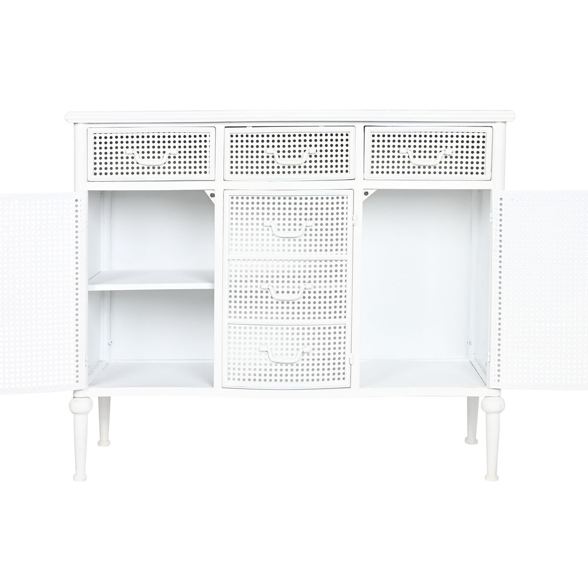 Skänk Home ESPRIT Vit Metall 101 x 42 x 85 cm - 3