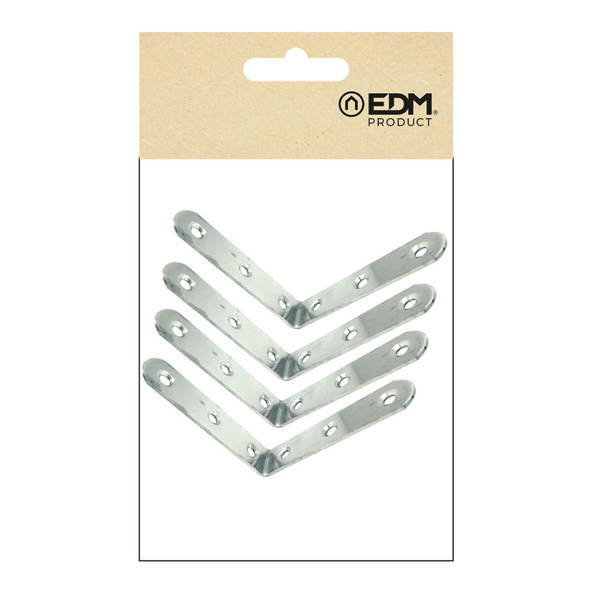 Ställ fyrkantigt EDM 86093 an24 Rostfritt stål 8 x 8 x 1,9 cm 4 antal - 4