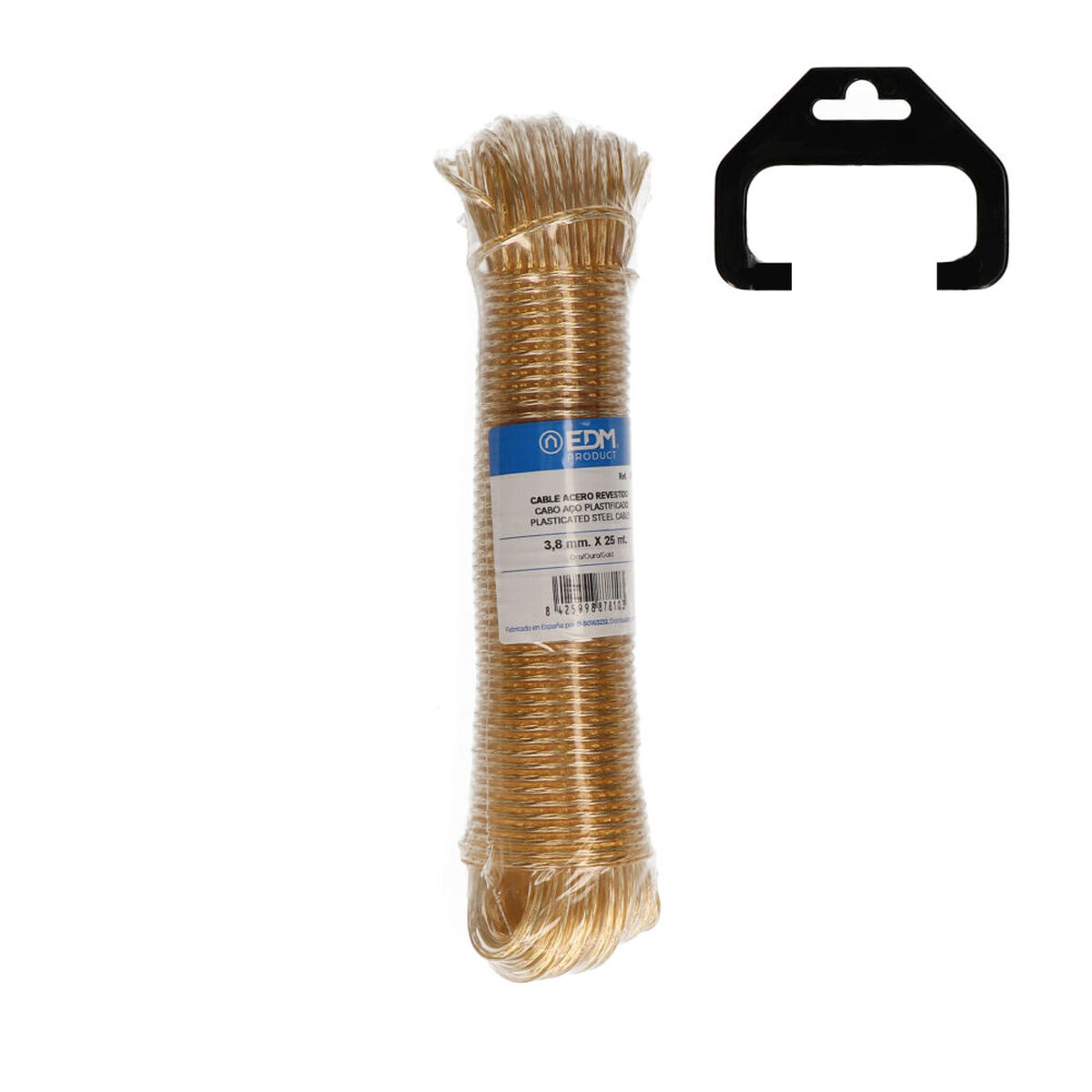 Nyckel av kabel EDM 87810 Guld Gyllene Stål 3,8 mm x 25 m - 3