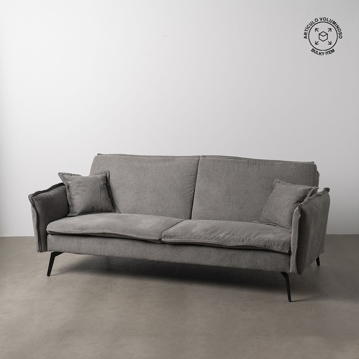 Bäddsoffa Grå 214 x 106 x 84 cm - 2